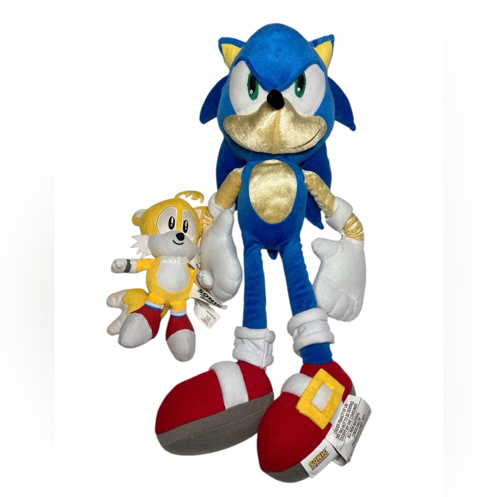Lot - Sega Sonic the Hedgehog 24" Plush Tails 9" Stuffed Animal 2021 2022
